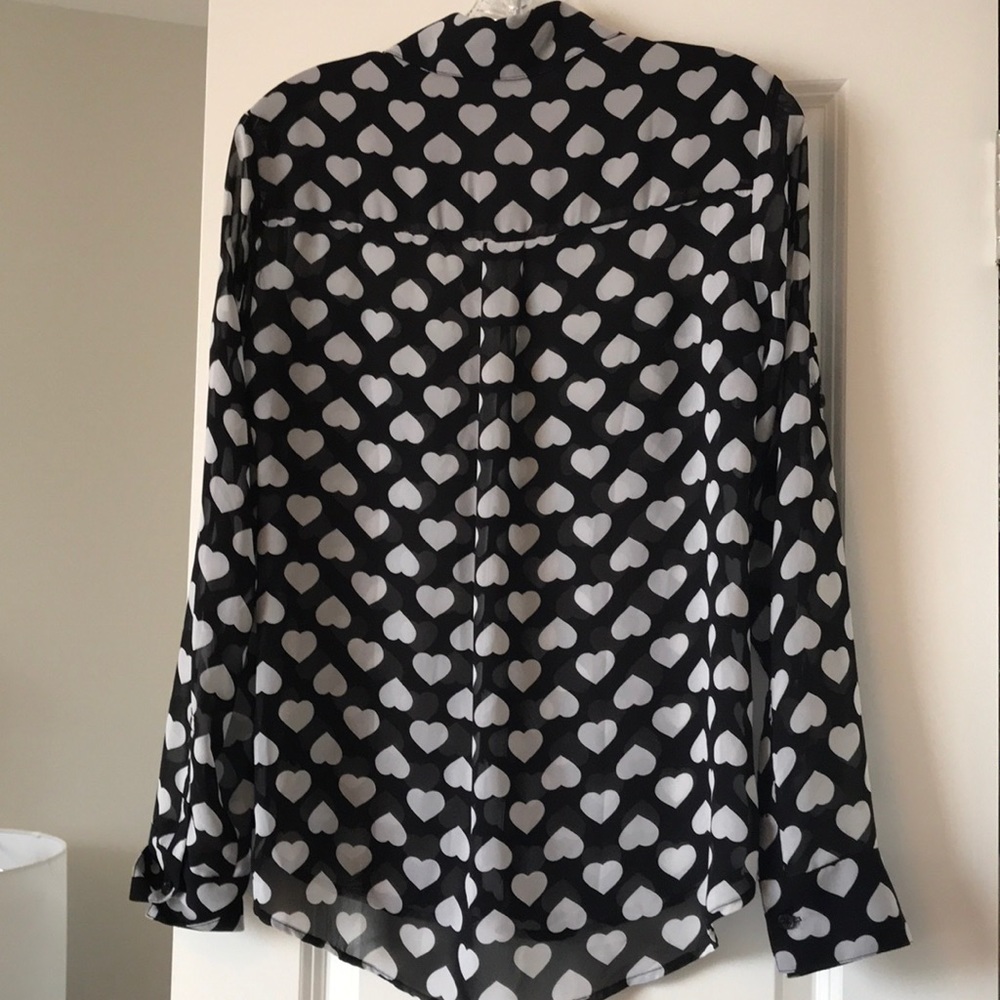 Express portofino shirt - black with white hearts - Picture 2 of 4